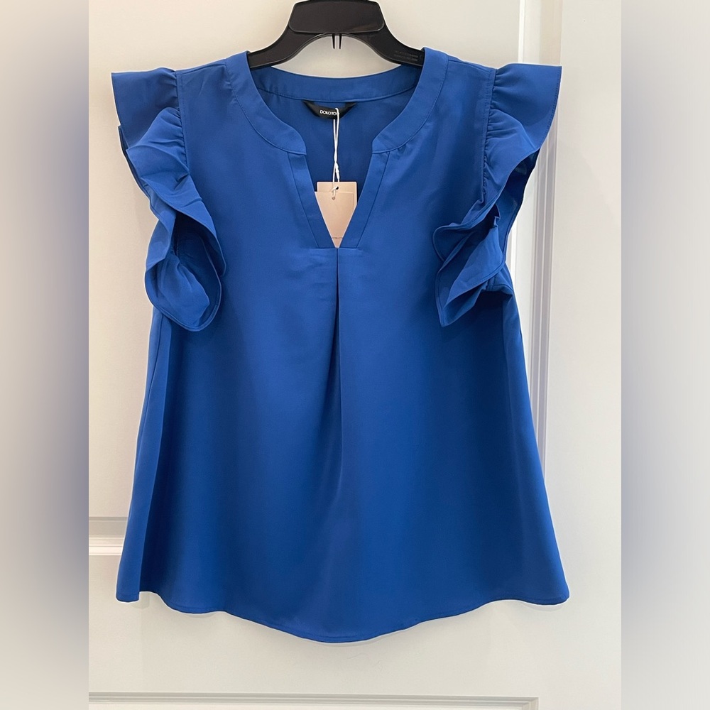 DOKOTOO Women’s Ruffle Sleeve Blouse